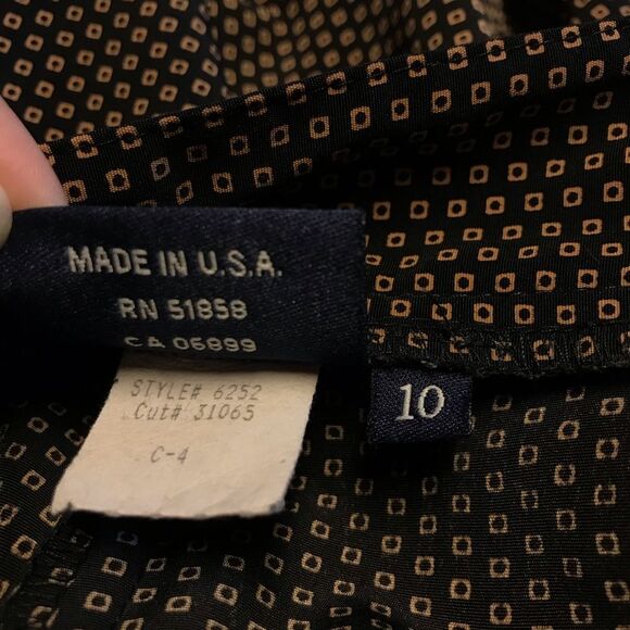 Vintage Women’s Black & Tan Geometric Skort Size 6 8 Pockets - Picture 4 of 13